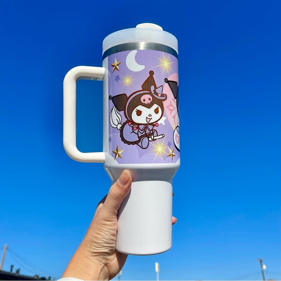 Sanrio Kawaii Kuromi Hello Kitty friend Tumbler 40oz Christmas gift Personalized - Picture 4 of 7